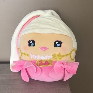 Barbie Plush Pillow Toy Doll with Pink and White Details